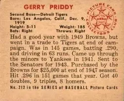 Back of Jerry Priddy