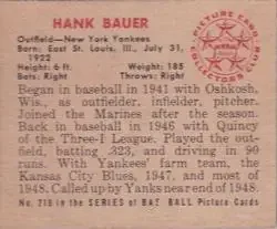 Back of Hank Bauer
