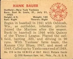 Back of Hank Bauer