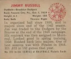 Back of Jimmy Russell