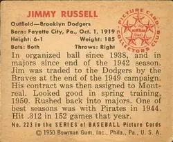 Back of Jimmy Russell