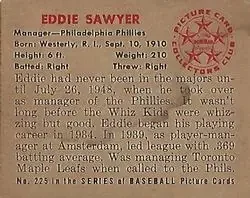 Back of Eddie Sawyer