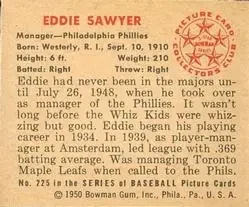 Back of Eddie Sawyer