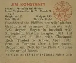 Back of Jim Konstanty