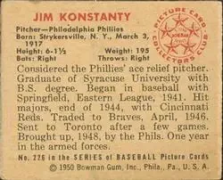 Back of Jim Konstanty