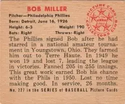 Back of Bob Miller