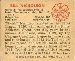 Back of Bill Nicholson