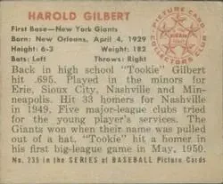 Back of Harold Gilbert