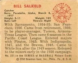 Back of Bill Salkeld