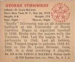 Back of George Stirnweiss