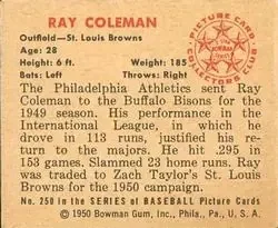 Back of Ray Coleman