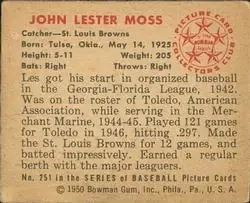 Back of John Lester Moss