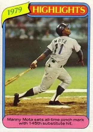 1980 Topps #3 Manny Mota