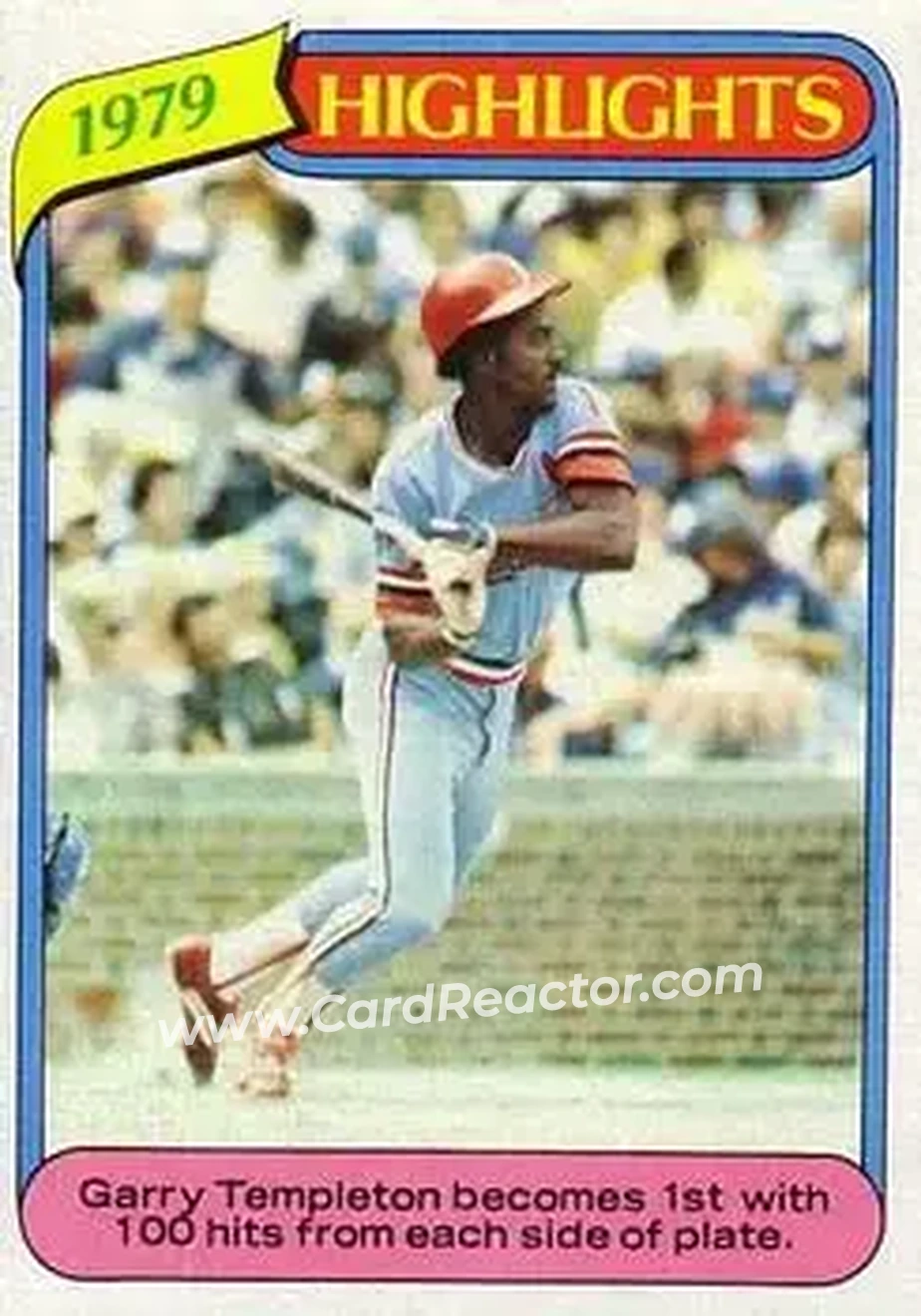 1980 Topps #5 - Garry Templeton - St. Louis Cardinals 1980 Topps #5 - Garry Templeton - St. Louis Cardinals