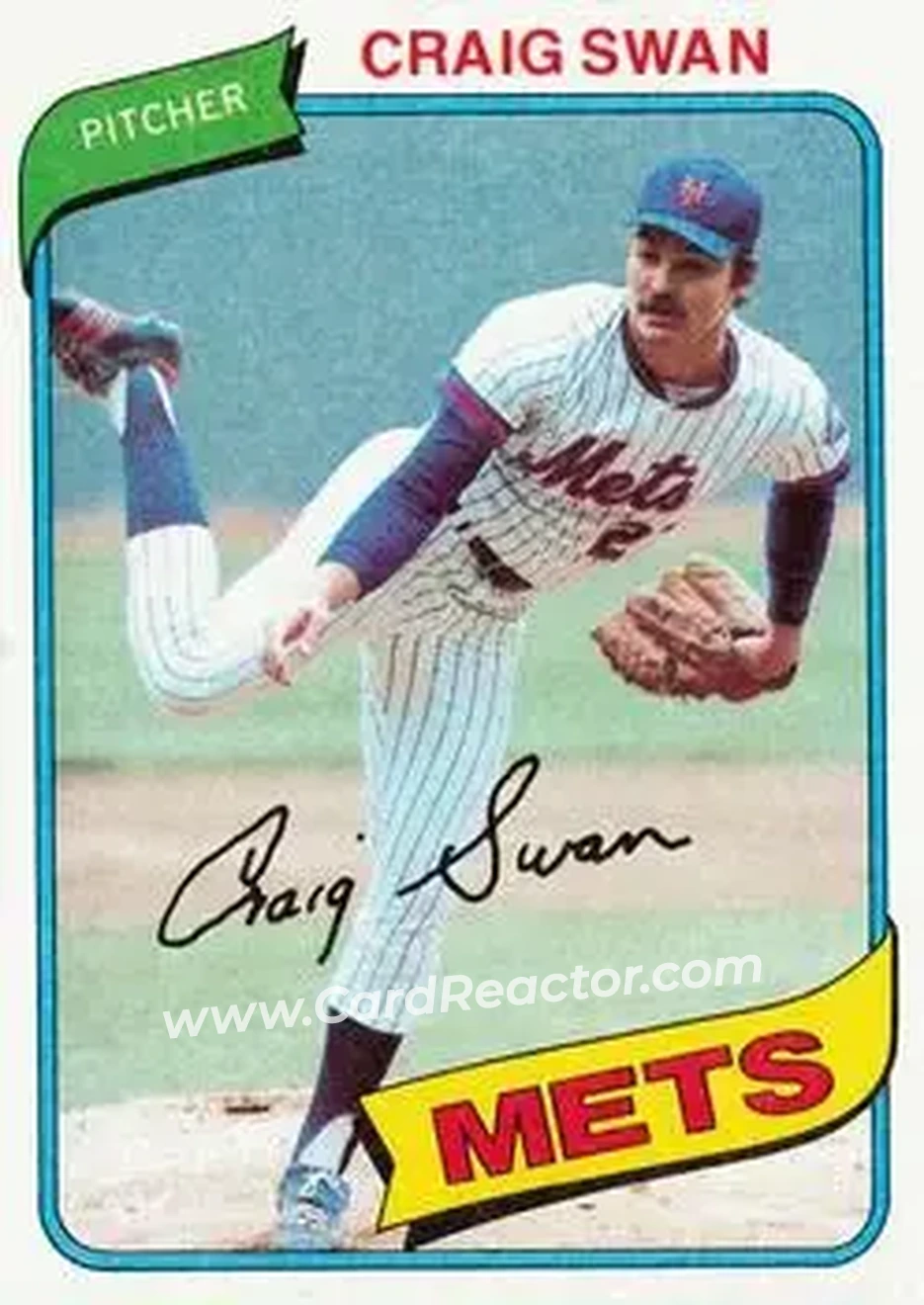 1980 Topps #8 - Craig Swan - New York Mets 1980 Topps #8 - Craig Swan - New York Mets