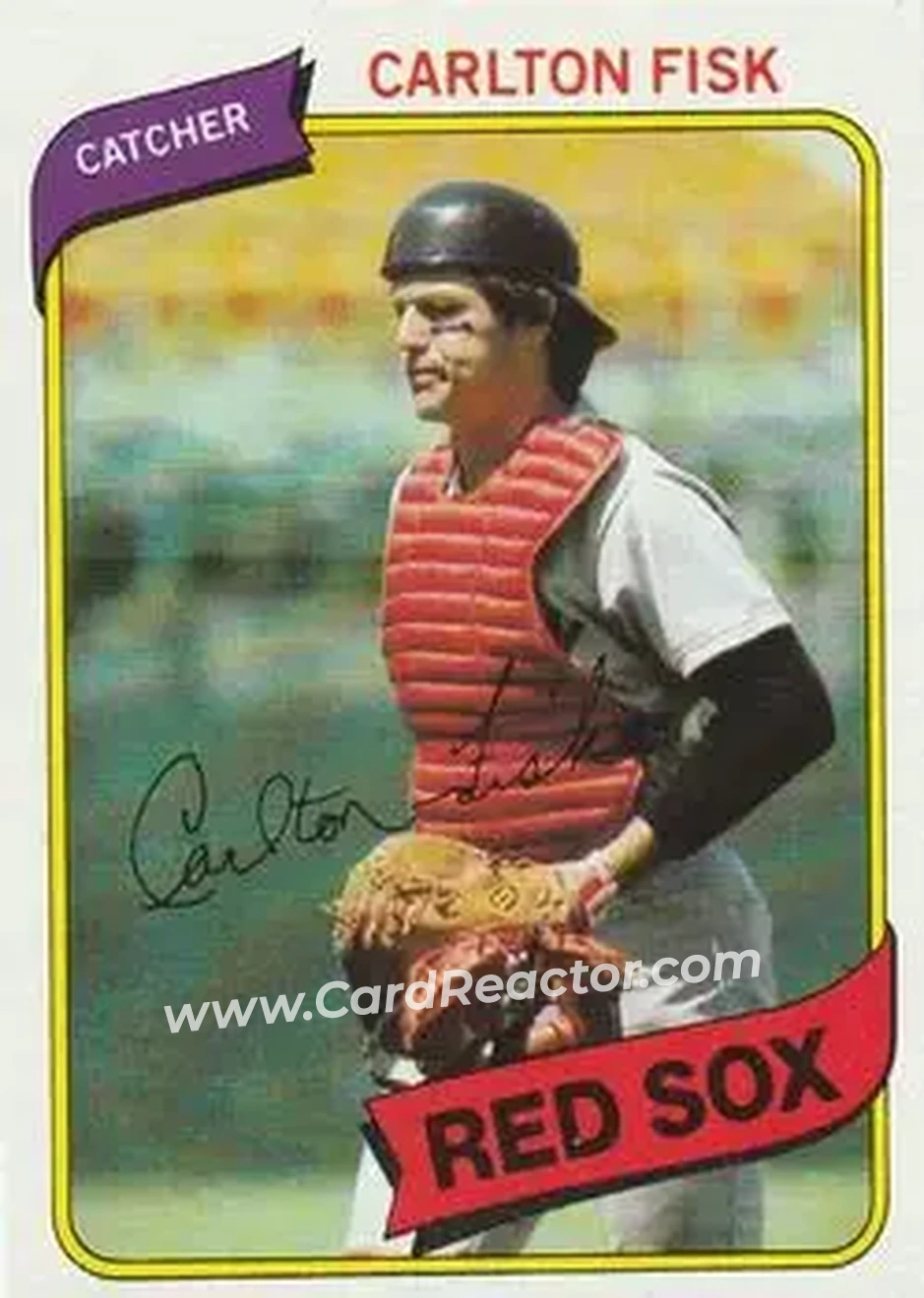 1980 Topps #40 - Carlton Fisk - Boston Red Sox