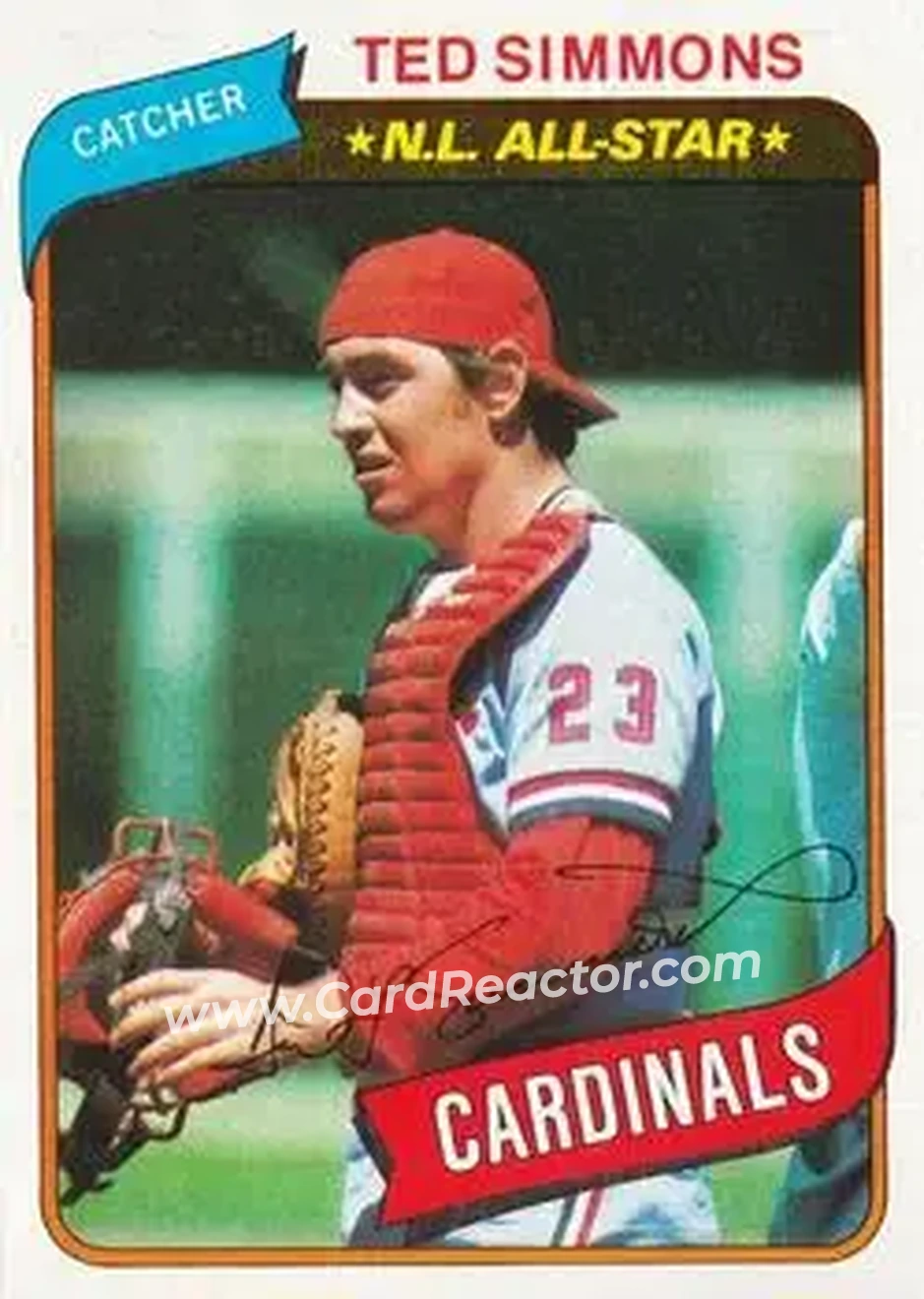 1980 Topps #85 - Ted Simmons - St. Louis Cardinals