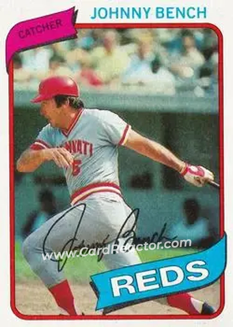 1980 Topps #100 - Johnny Bench - Cincinnati Reds