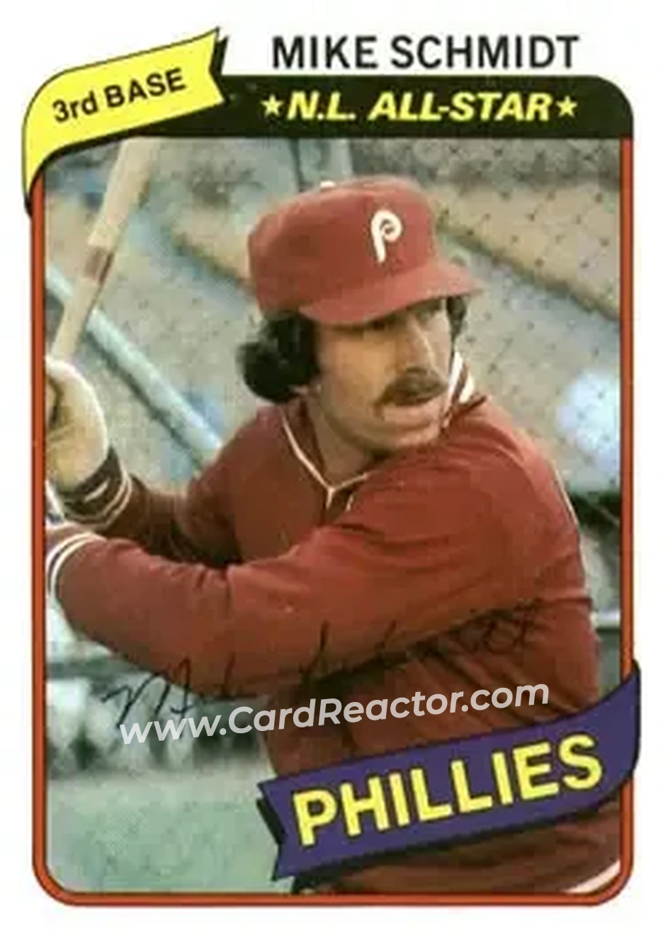 1980 Topps #270 - Mike Schmidt - Philadelphia Phillies