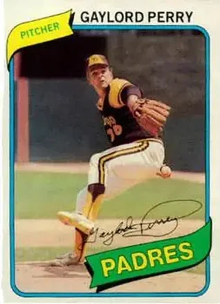 1980 Topps #280 - Gaylord Perry - San Diego Padres
