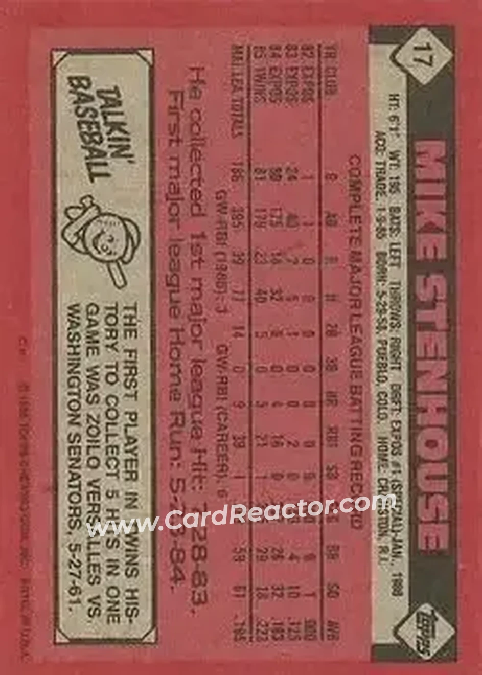 Back of Mike Stenhouse