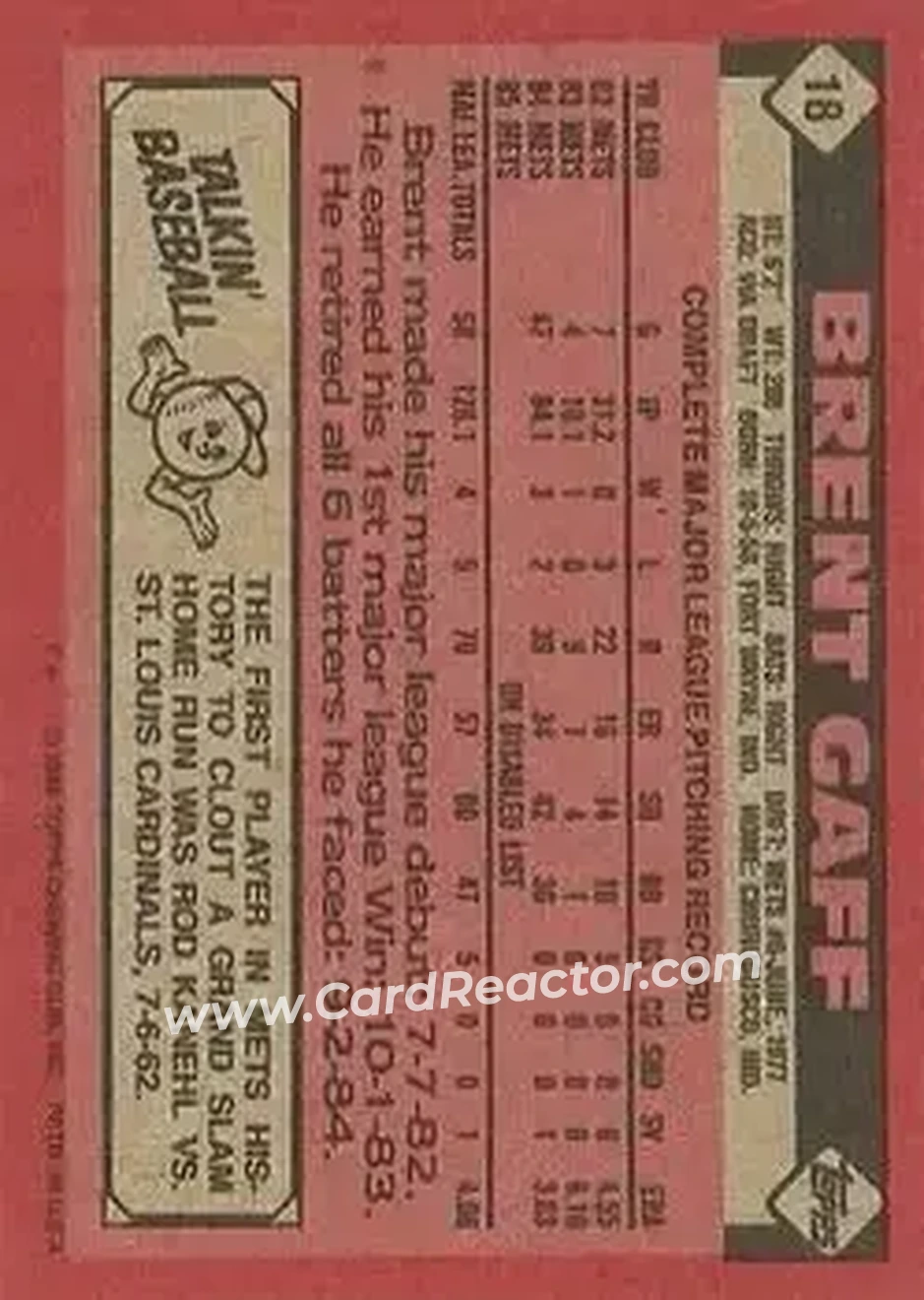Back of Brent Gaff
