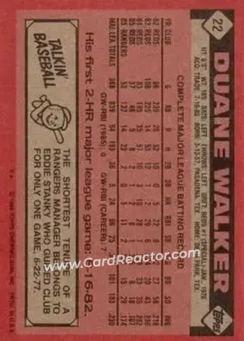 Back of Duane Walker