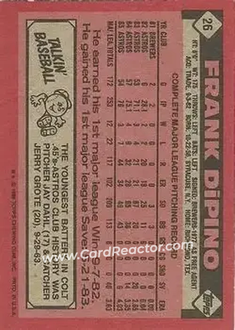 Back of Frank DiPino