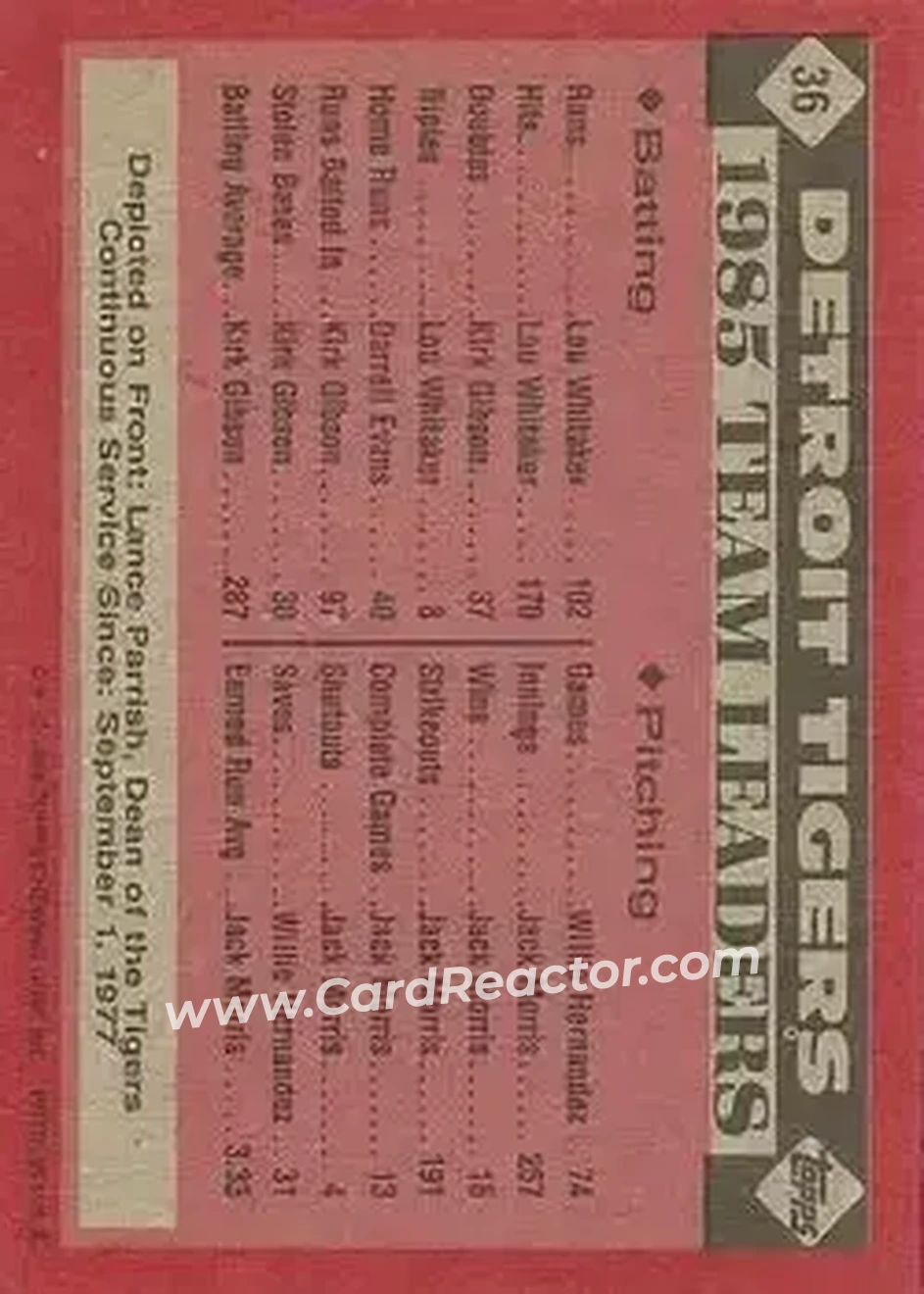 Back of Card #36