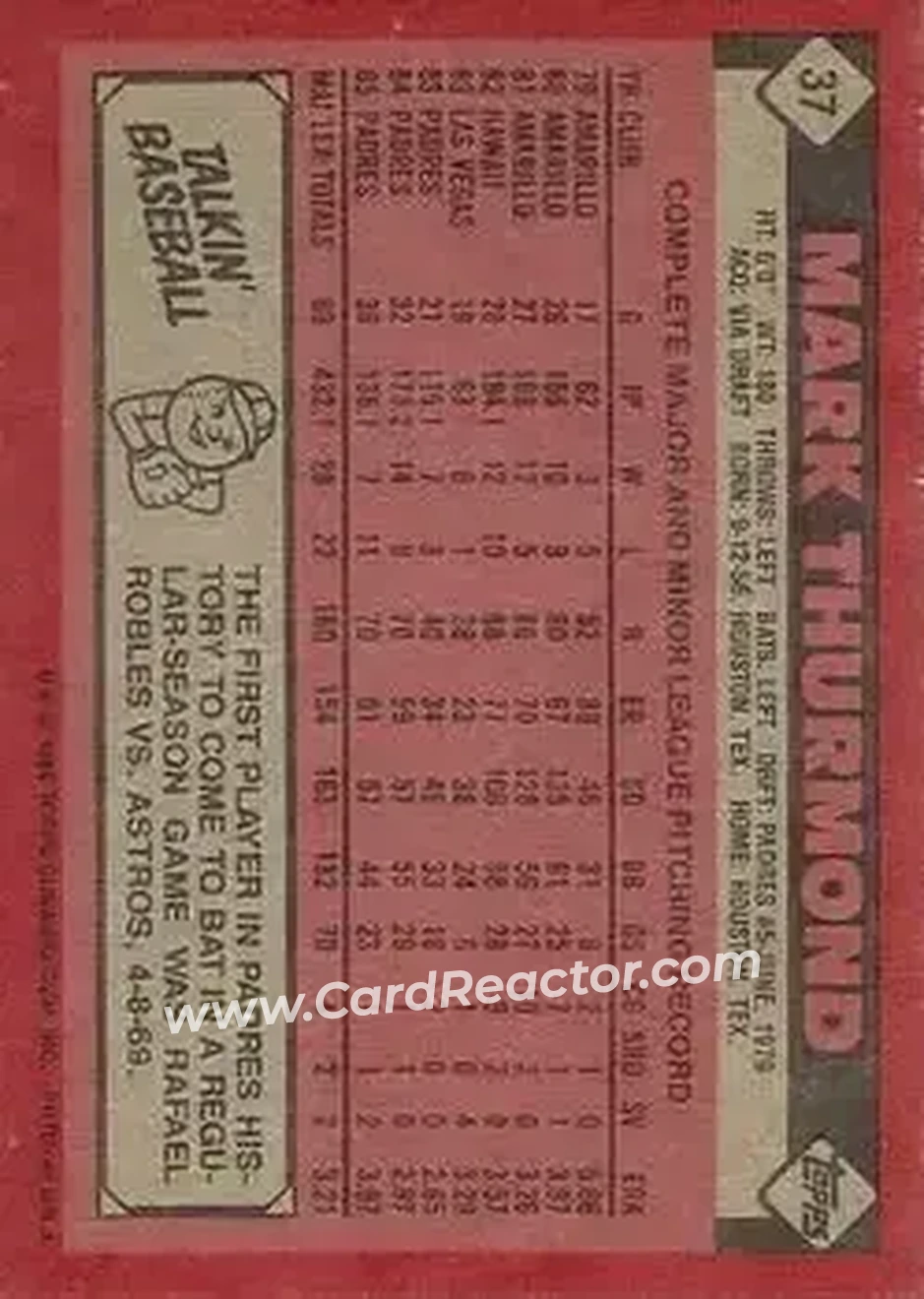 Back of Mark Thurmond