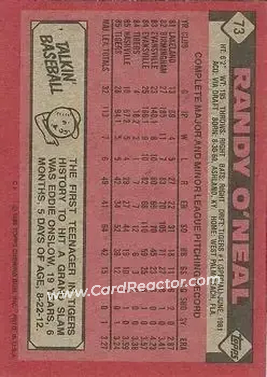 Back of Randy O'Neal