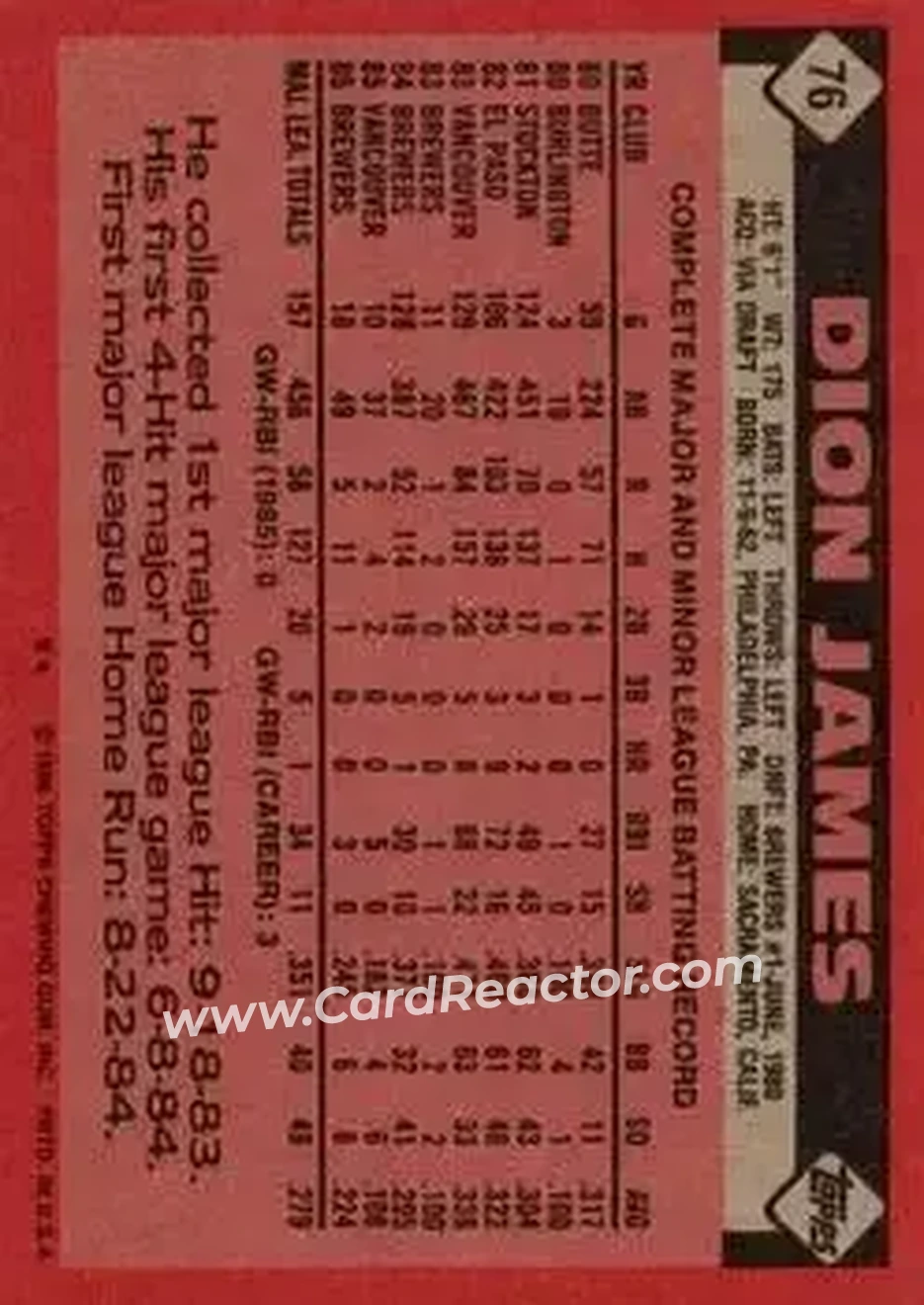 Back of Dion James