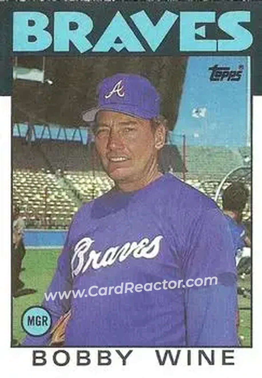 1986 Topps #57 Bobby Wine