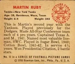 Back of Martin Ruby