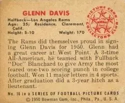 Back of Glenn Davis