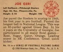 Back of Joe Geri