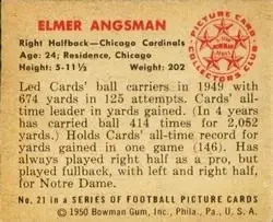 Back of Elmer Angsman