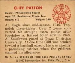 Back of Cliff Patton