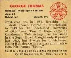 Back of George Thomas