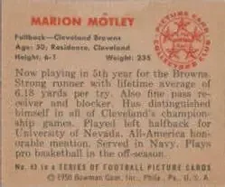 Back of Marion Motley