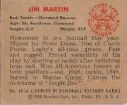 Back of Jim Martin