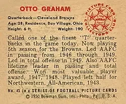 Back of Otto Graham
