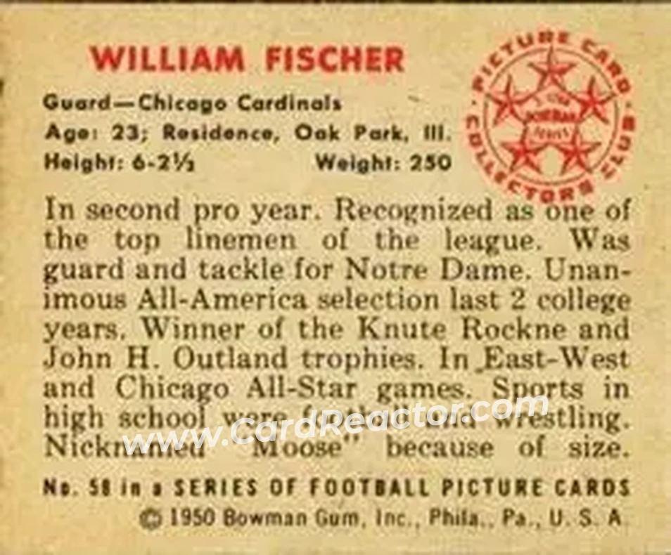 Back of William Fischer