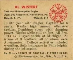 Back of Al Wistert