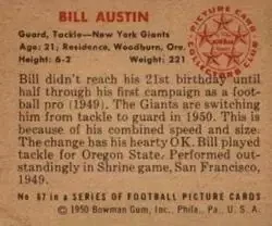 Back of Bill Austin