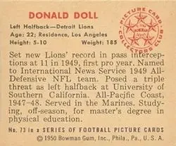 Back of Donald Doll