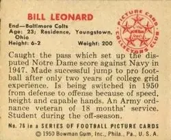 Back of Bill Leonard