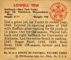 Back of Lowell Tew