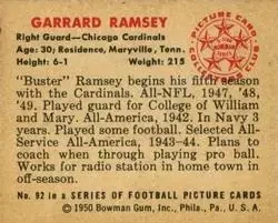 Back of Buster Ramsey