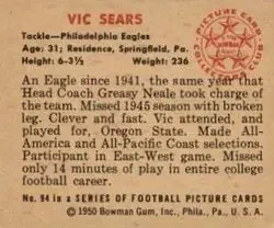 Back of Vic Sears